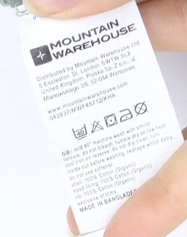 Mountain Warehouse Green Pullover Hoodie, Size 12, Unisex