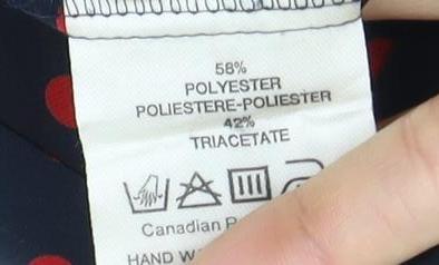 Jaeger Women's Black Polka Dot Button-Up Blouse - Size 12