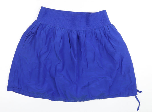 DKNY Jeans Women's Blue Silk Cotton Skirt Size 8