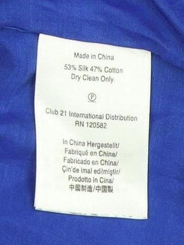 DKNY Jeans Women's Blue Silk Cotton Skirt Size 8