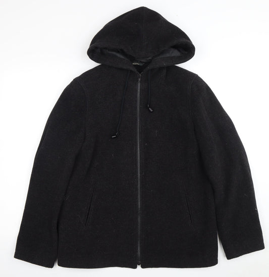 Laura Ashley Women's Black Hooded Jacket M