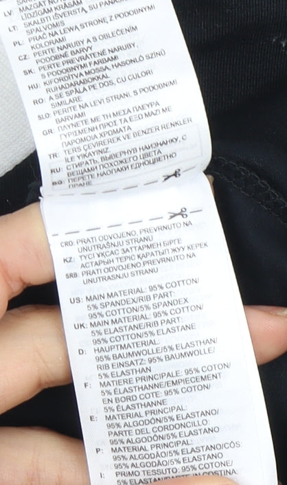 Adidas Women's Black Cropped T-Shirt Size 6