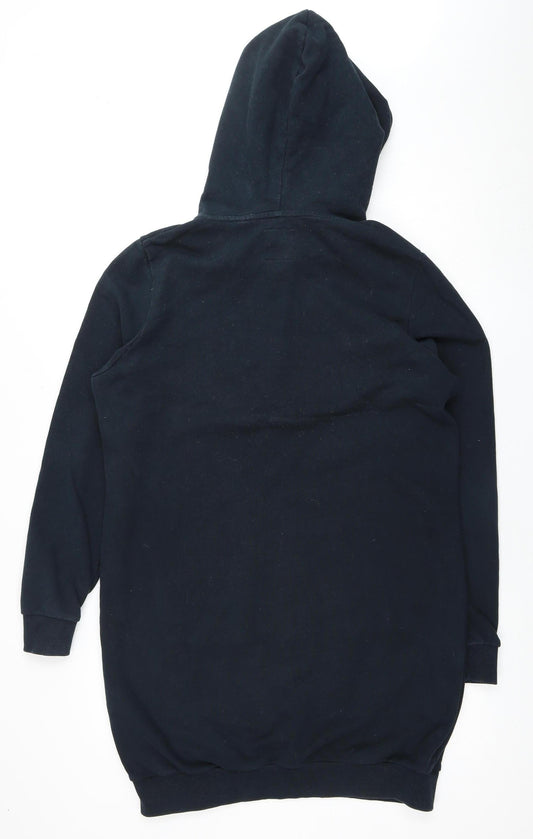 Superdry Women's Black Pullover Hoodie, Size 16, Logo Accent