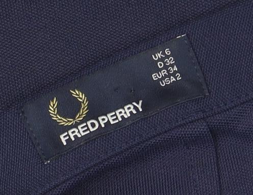 Fred Perry Women's Blue Pencil Skirt - UK 6