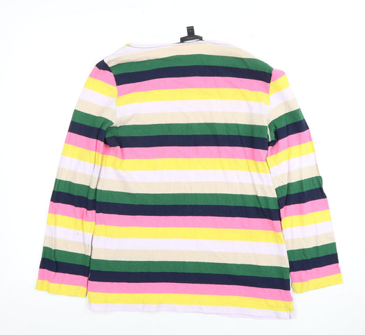 J.Crew Women's Multicoloured Striped T-Shirt S