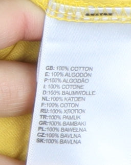 The North Face Women's Yellow T-Shirt, M, Colourblock Design