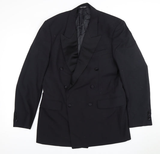 Pierre Cardin Men's Black Tuxedo Blazer 40L Peak Lapel Classic