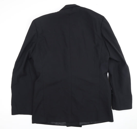 Pierre Cardin Men's Black Tuxedo Blazer 40L Peak Lapel Classic