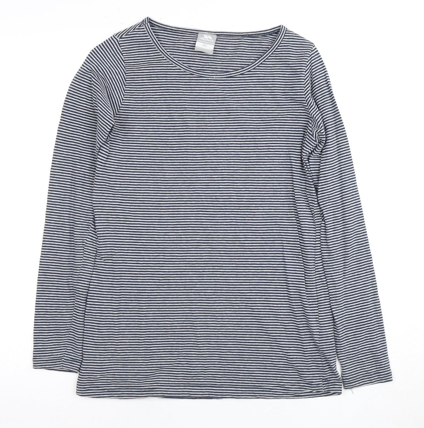 Trespass Women's Blue Striped XS Long Sleeve T-Shirt