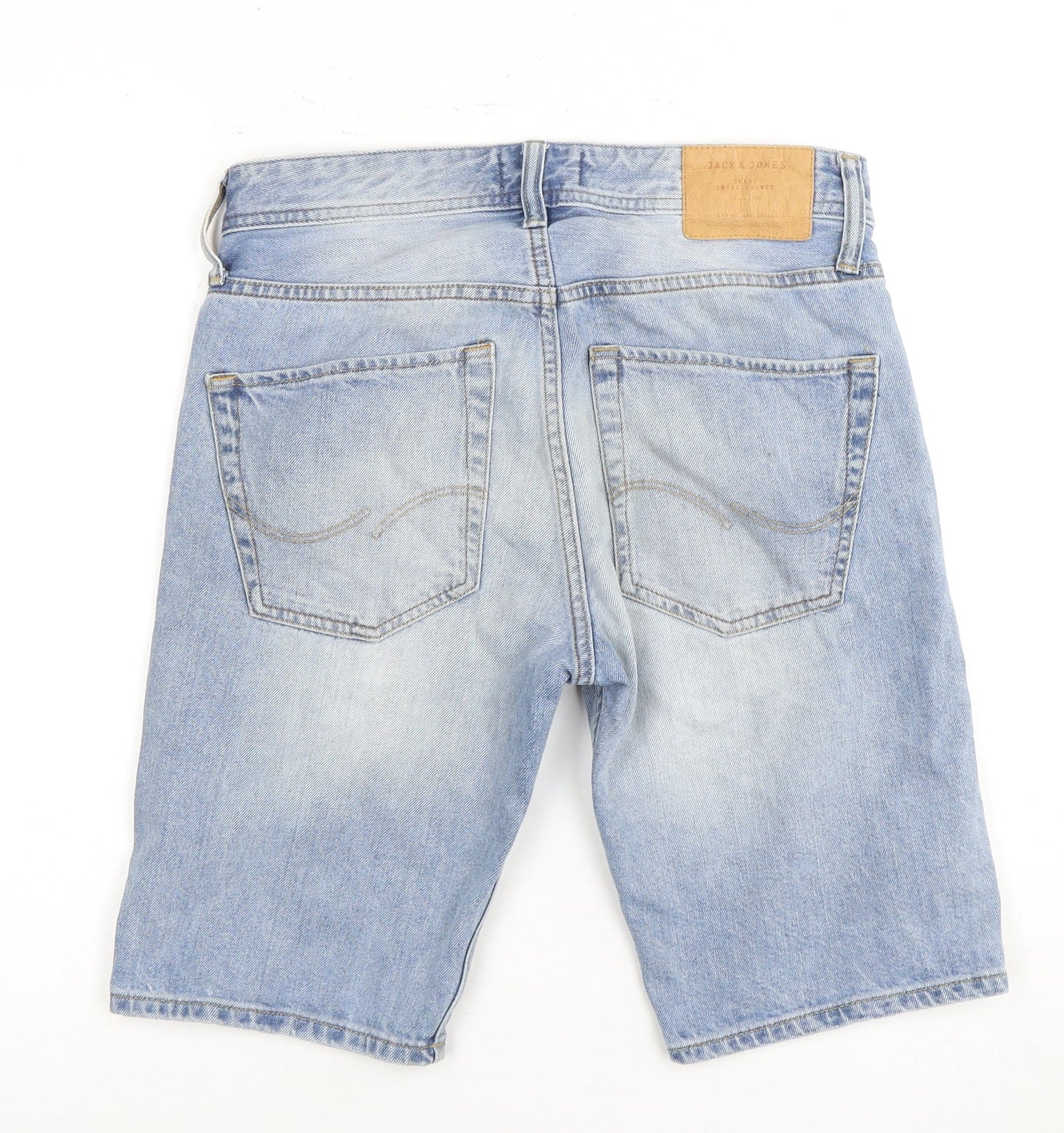 Jack & Jones Men's Light Blue Denim Shorts S, Casual Fit