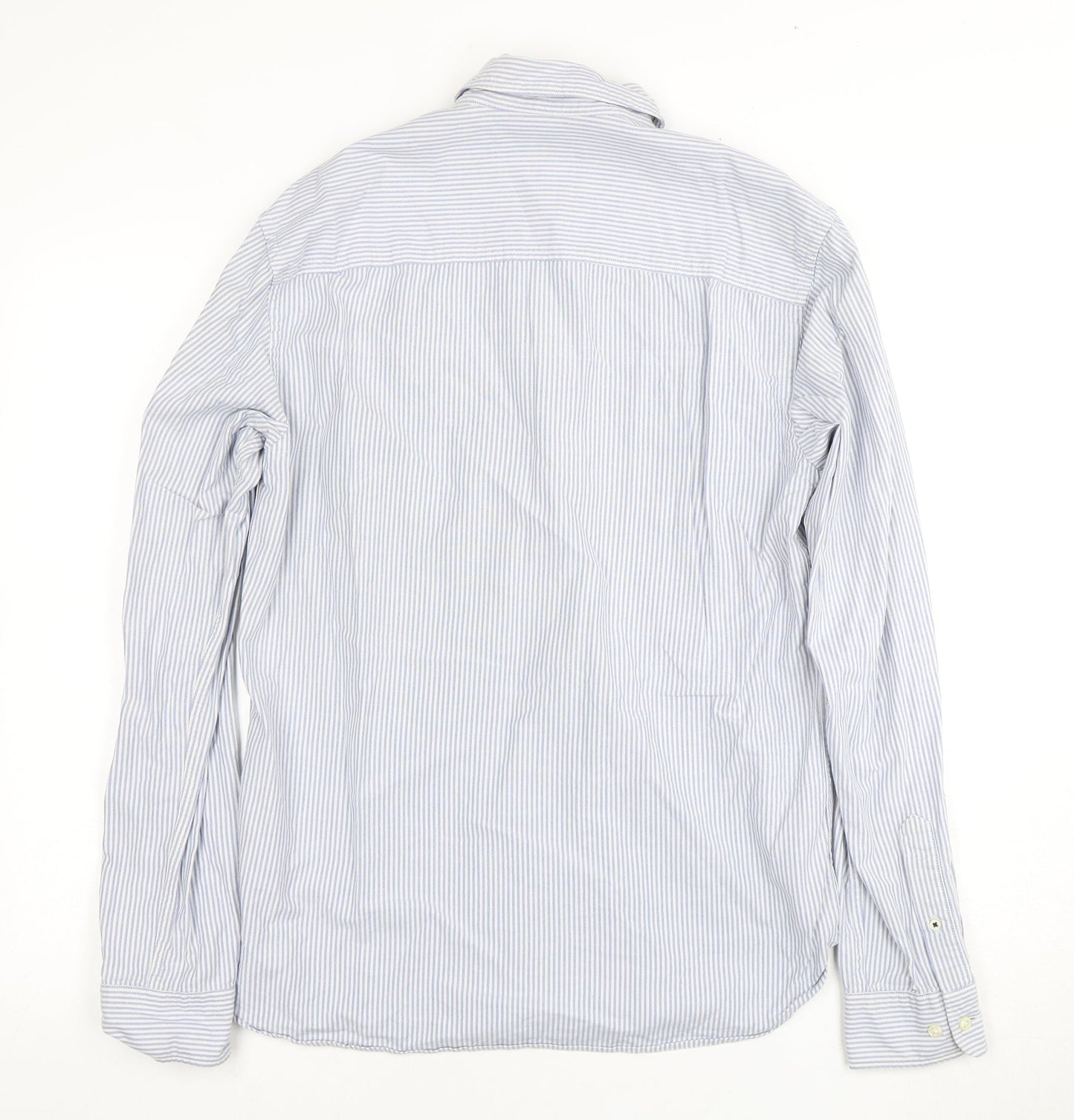 Jack & Jones Men's Blue Striped Medium Dress Shirt