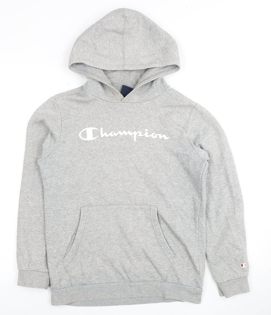Champion Boys Grey XL Logo Pullover Hoodie