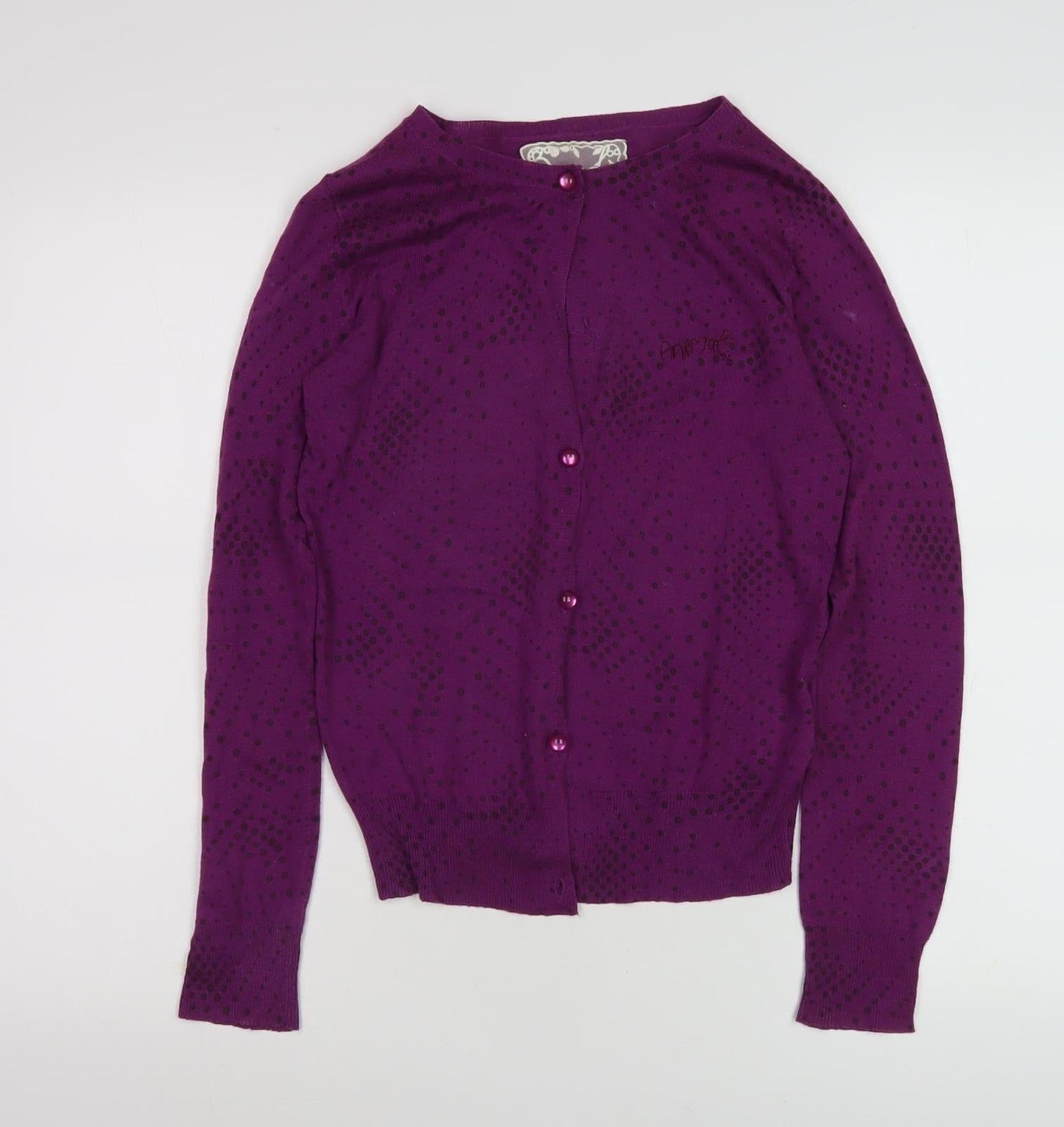 Animal Women's Purple Long Sleeve Cardigan
