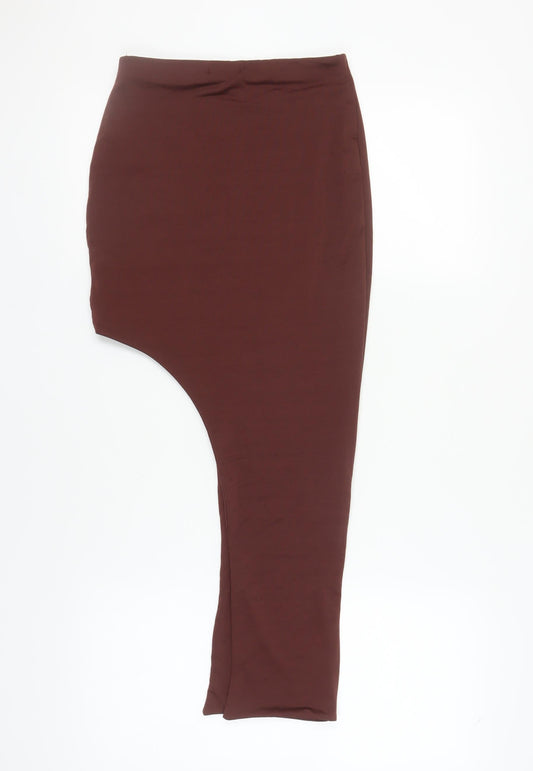 Misspap Women's Brown Asymmetric Skirt Size 10