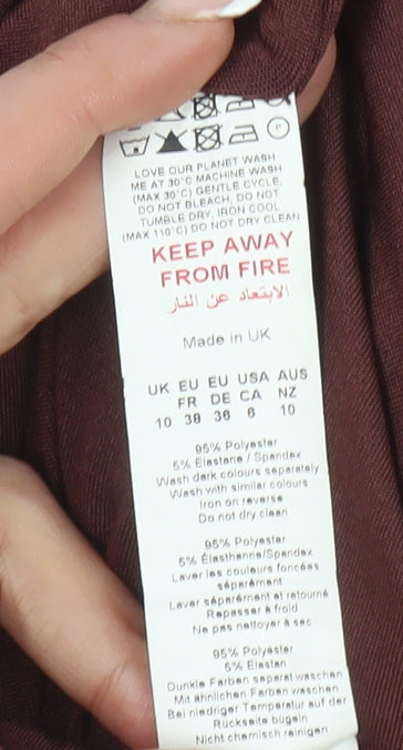 Misspap Women's Brown Asymmetric Skirt Size 10