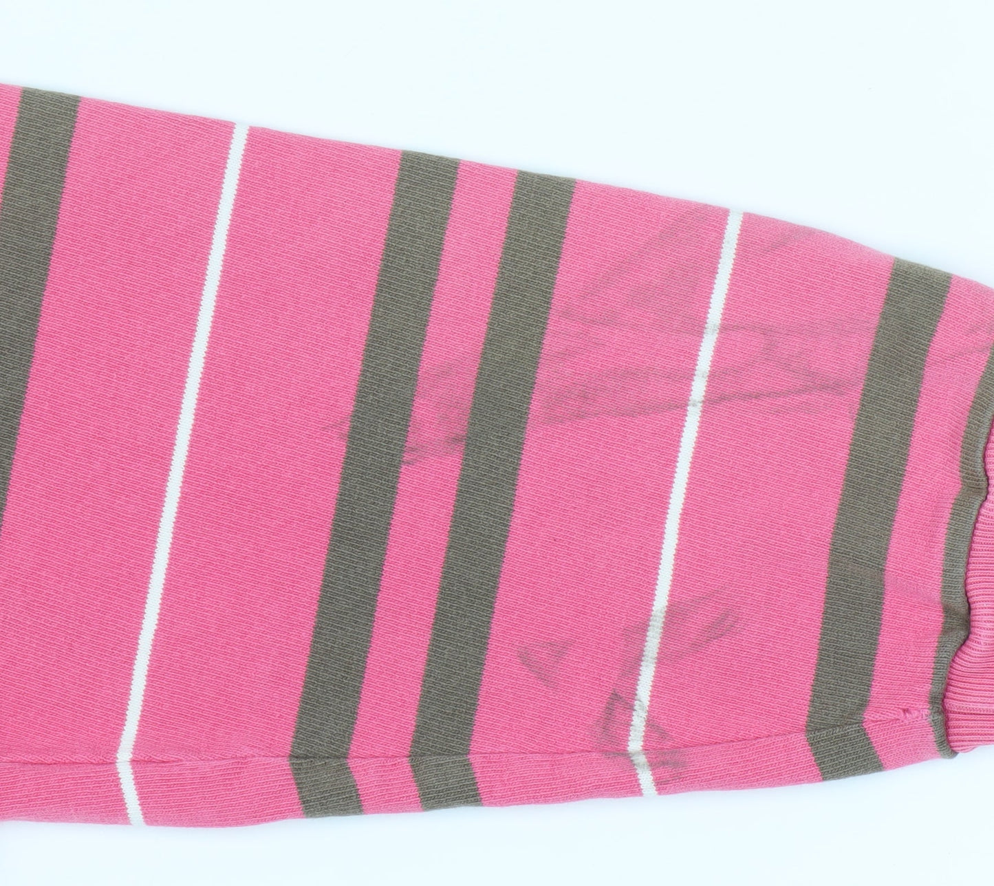 Boden Men's Pink Striped Polo S, Long Sleeve