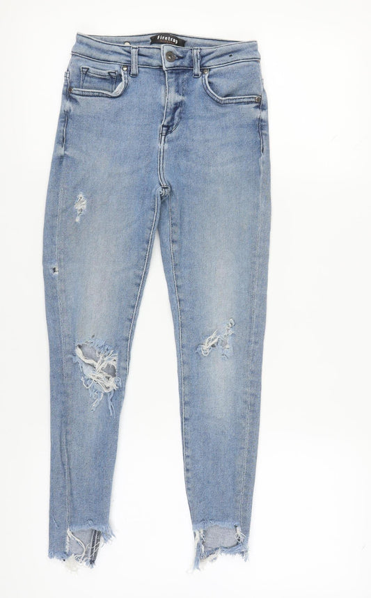 Firetrap Women's Blue Skinny Distressed Jeans Size 26