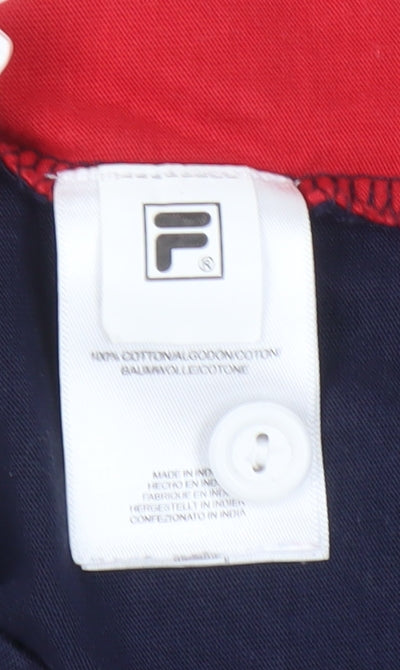 FILA Men's Multicoloured Cotton Polo Shirt M