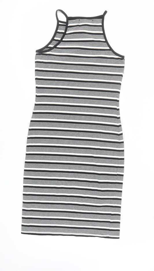 Superdry Women's Black Striped Dress Small