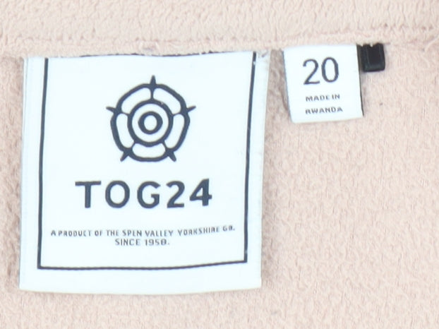 TOG24 Women's Beige Henley Sweatshirt - Size 20