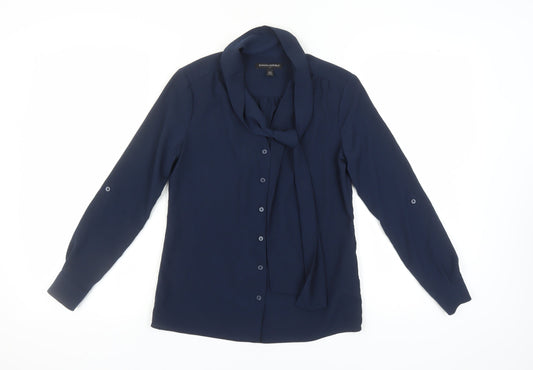 Womens UK Size 2XS Banana Republic Blue Polyester Blouse