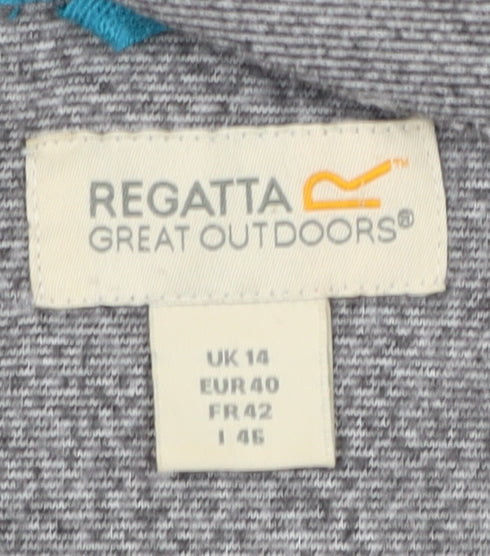 Brand and care label for Regatta Women's Grey Full Zip Activewear Jacket