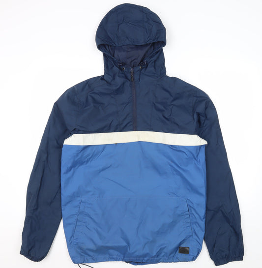 Vans Men's Blue Windbreaker Jacket S Hooded