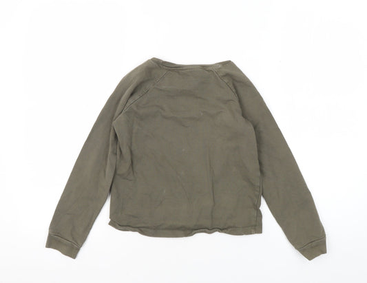 DKNY Girls Green Long Sleeve T-Shirt - Size 10 Years