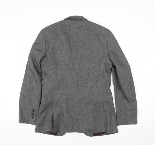 Burton Menswear London Grey Slim Fit Blazer 36S