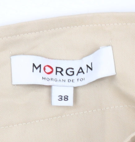 Morgan Women's Beige A-Line Knee Length Skirt Size 10