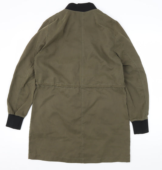 H&M Women's Green Basic Jacket, Size 8, Long Sleeve