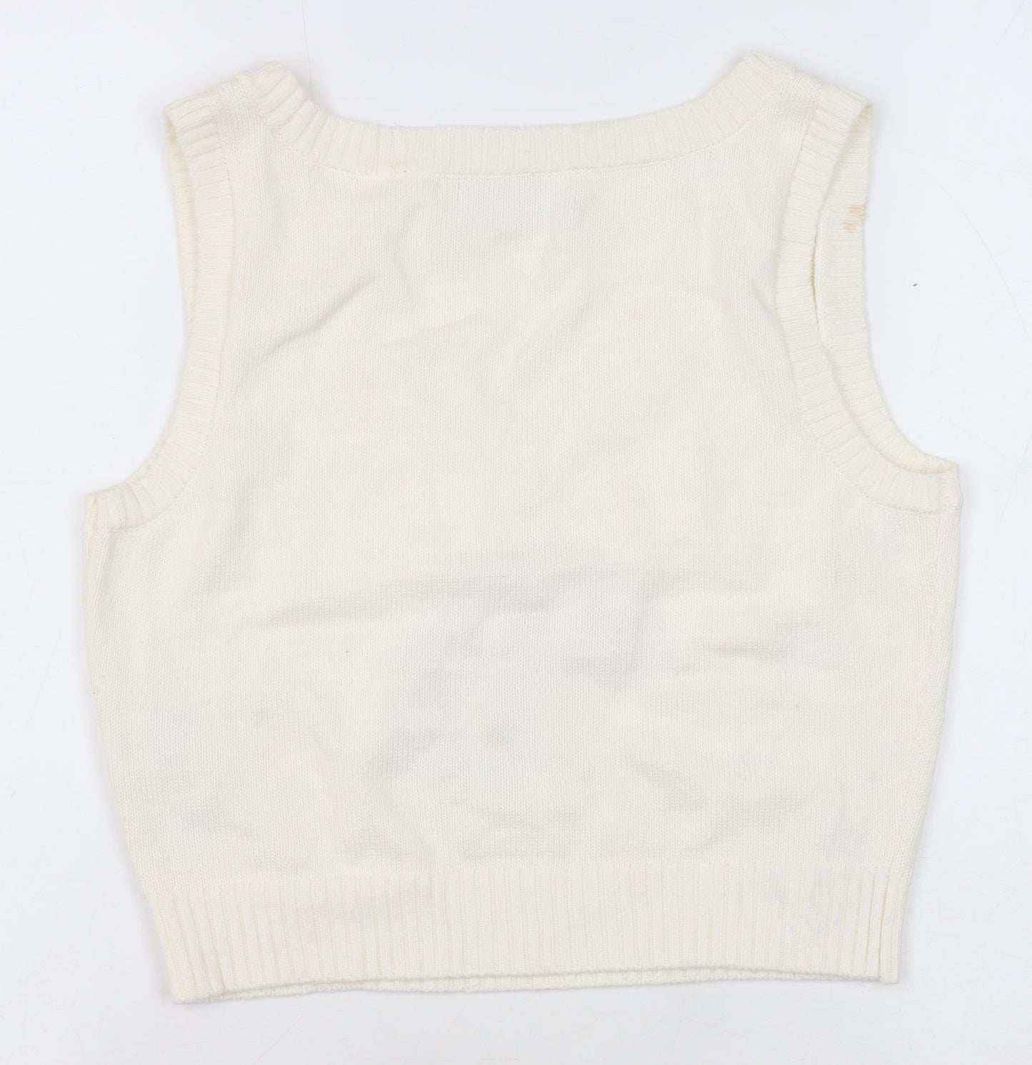 Hollister Women's White Vest Jumper S Casual