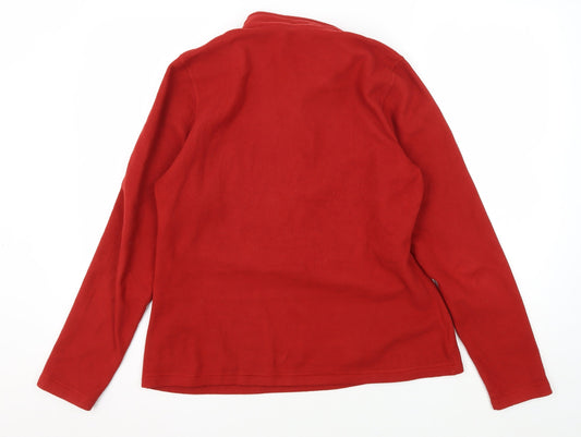 The North Face Women's Red Fleece High Neck Sweatshirt L