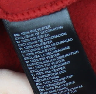 The North Face Women's Red Fleece High Neck Sweatshirt L