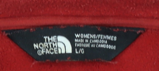 The North Face Women's Red Fleece High Neck Sweatshirt L