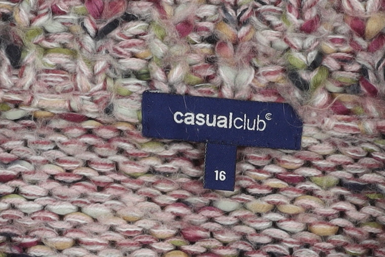 Additional view of Casual Club Women’s Multicoloured, size UK 16, Chunky-Knit Jumper
