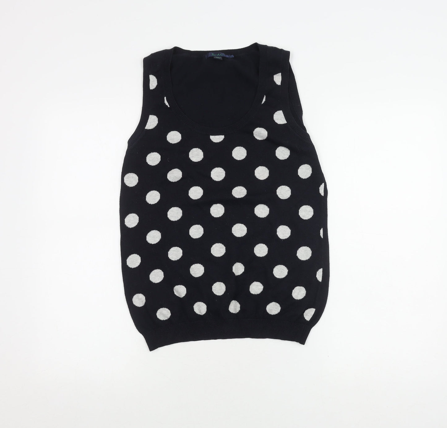 Boden Women’s Black Polka Dot Vest Jumper Size 12
