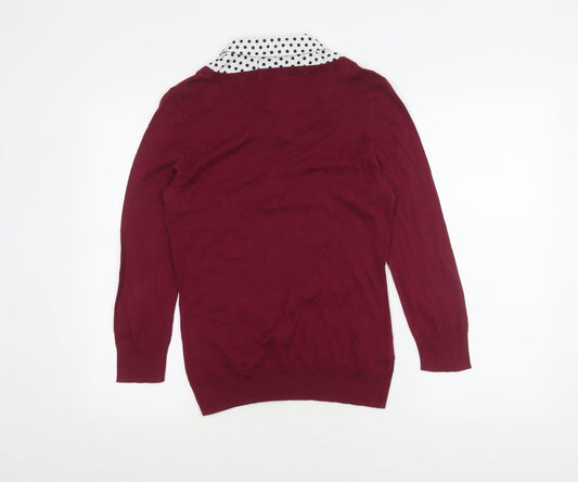 Womens UK 12 Regular Laura Ashley Red Pullover
