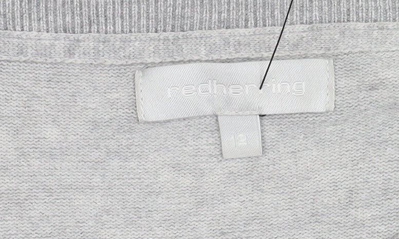 Brand and care label for Red Herring Women's Grey jumper, size 12