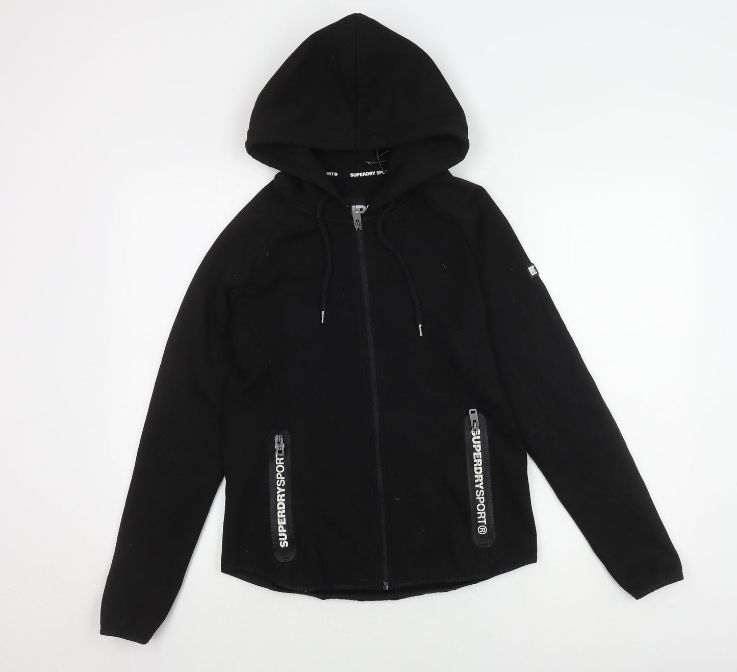 Superdry Men's Black Hooded Jacket M - Casual Sporty Style