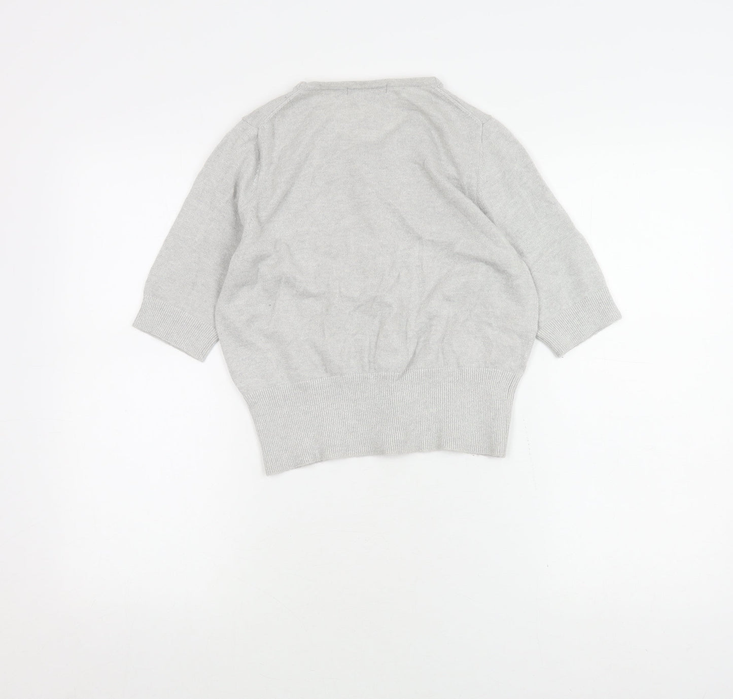 Boden Women's Silver Cardigan, Size 10, Round Neck