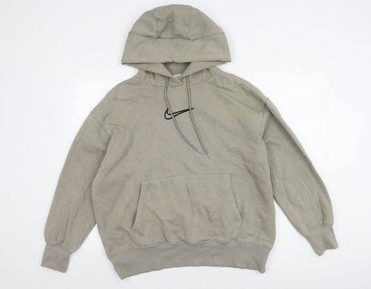 Mens UK M Regular Nike Beige Pullover Hoodie