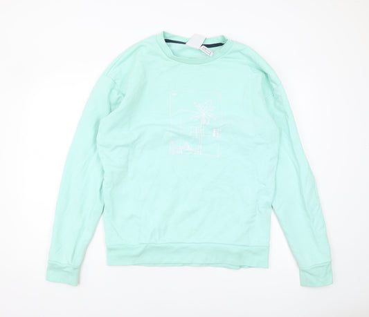 Adidas Men's Green Pullover Sweatshirt M