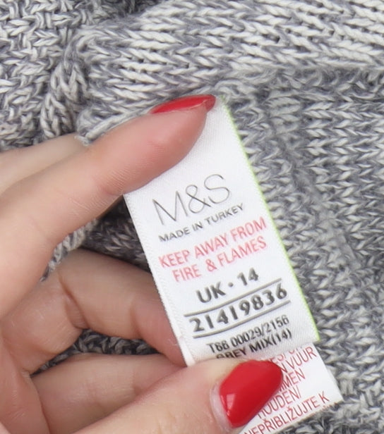 Marks and Spencer Women's Grey Cardigan Size 14