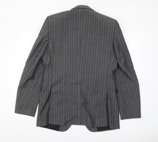 Gibson Men's Grey Striped Blazer 40 Regular Jacket