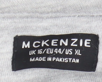 Mckenzie Unisex Grey Full Zip Hoodie Size 16