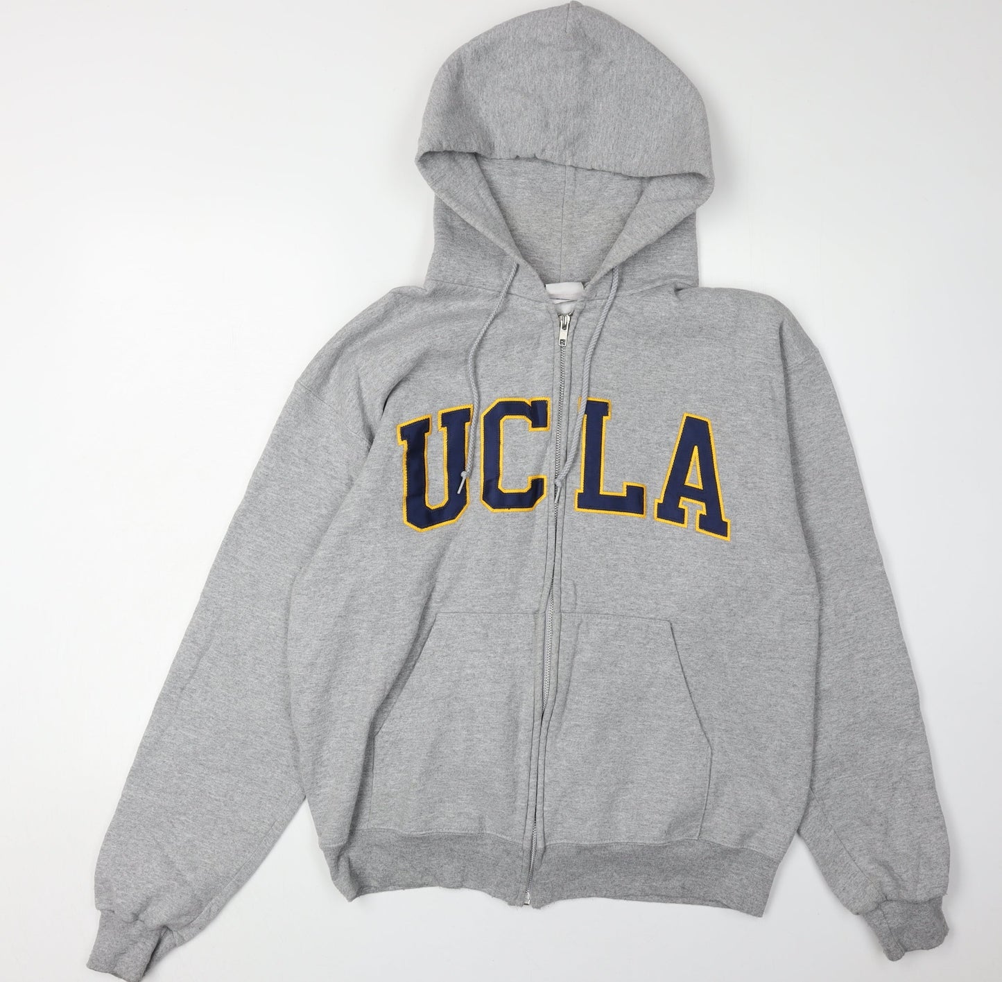 Champion Men's Grey Full Zip Hoodie Size M UCLA