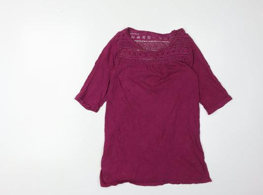 Womens UK Size 8 FatFace Purple Cotton Blouse