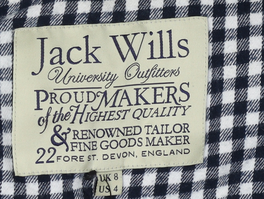 Jack Wills Women's Blue Puffer Waistcoat Size 8