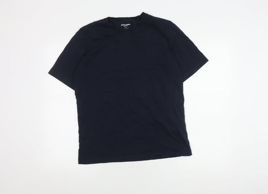 Jack & Jones Men's Blue M Organic Cotton T-Shirt